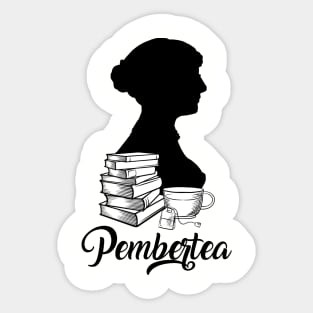 Books, Tea and Pembertea Sticker